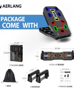 AERLANG Push Up Board, Portable Multi-Function Foldable 10 in 1 Push Up Bar, Push up Handles for Floor,Professional Push Up Strength Training Equipment P1-Push up board 11 71Ei0XfGy9L