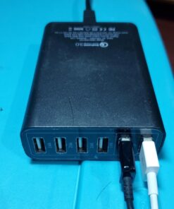 Key Power Quick Charge 3.0 Wall Charger, 60W 6-Port USB Fast Charger Desktop Charging Station for iPhone/PRO MAX/XS Max/XR/X/8/7/Plus, iPad Pro/Air 2/Mini, Galaxy S10/S9/S8/S7/Plus HTC and More 47 71EisA g2VL