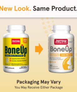 Jarrow Formulas BoneUp - 240 Capsules - 120 Servings - For Bone Support & Skeletal Nutrition - Includes Naturally Derived Vitamin D3, K2 (as MK-7) & 1000 mg Calcium - Gluten Free - Non-GMO Original 120 Servings (Pack of 1) 11 71EjS6soKxL
