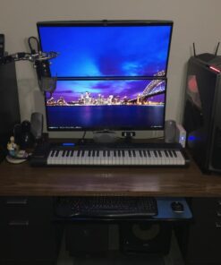 VIVO Dual Monitor Desk Mount Stand with Height Adjustment and VESA Plates for 2 LCD Ultrawide Screens up to 34 inches, Stacked Array, STAND-V002R Black 31 71EjedoKbLL