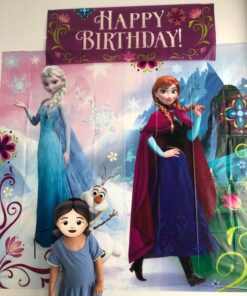 Disney Frozen Birthday Party Scene Setters Wall Decorating Kit (5 Pack), Multi Color, 59" x 65". 18 71El5ltYhbL