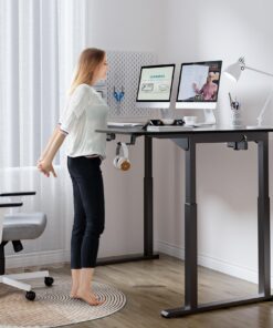 Dripex Standing Desk, 63"/ 71" L Shaped Desk Adjustable Height, Electric Corner Stand Up Desk Large Home Office Desk Computer Workstation, Dual Motor Sit Stand Desk 4 Legs, Super Stable Black 71 x 43 inch 14 71ElG3mDtSL