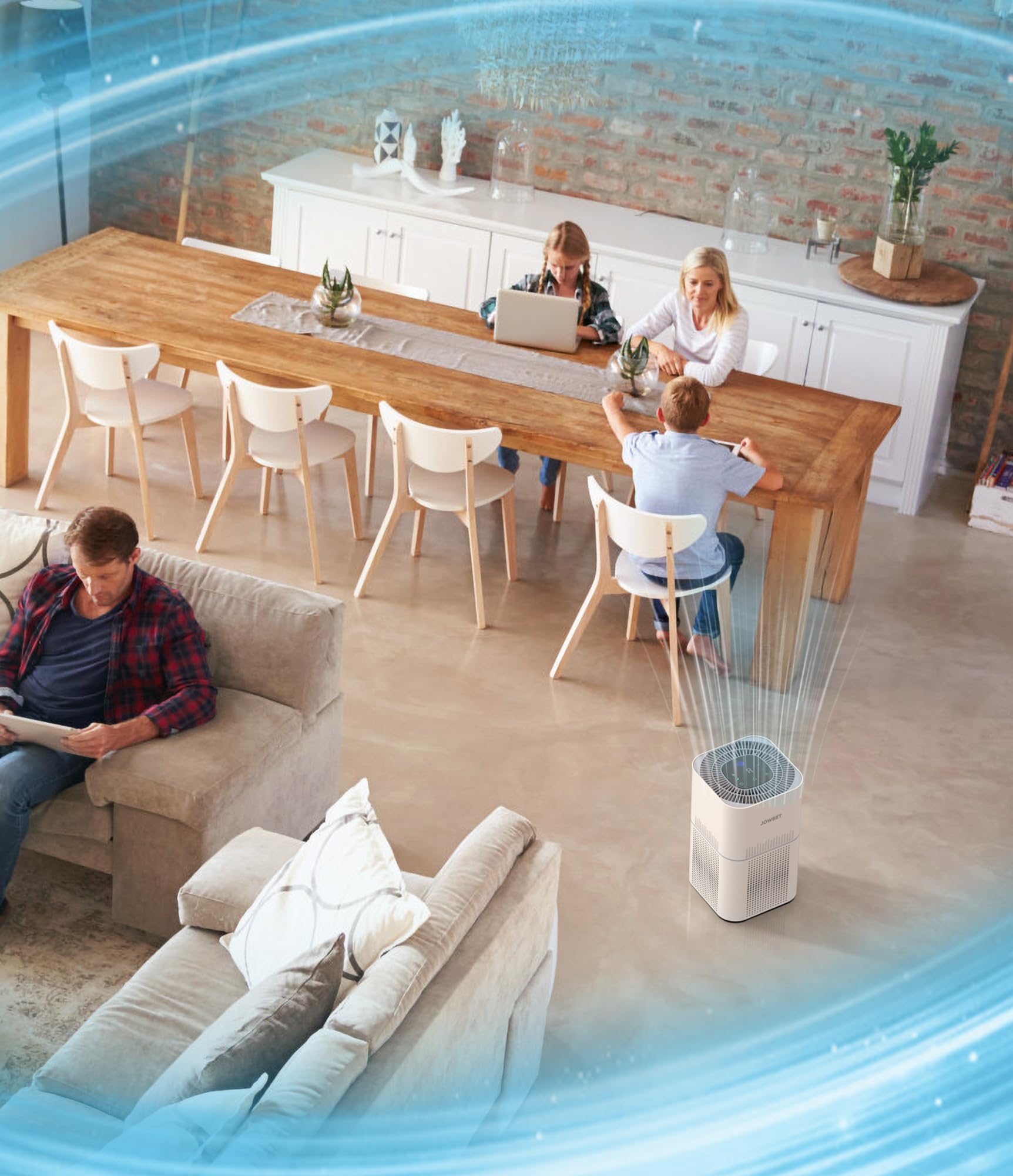 Air Purifiers for Home Large Room up to 1290 Ft², JOWSET H13 True HEPA Filter, Air Purifier for Bedroom with Air Quality Sensor, Quiet Air Cleaners for Home, Allergies, Pet Odor, Dust, Wildfire, Smoke AP303 8 Air Purifiers for Home Large Room up to 1290 Ft², JOWSET H13 True HEPA Filter, Air Purifier for Bedroom with Air Quality Sensor, Quiet Air Cleaners for Home, Allergies, Pet Odor, Dust, Wildfire, Smoke AP303 - Image 8