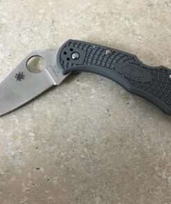 Spyderco Delica 4 Lightweight 7.15" Signature Folding Knife with 2.90" Flat-Ground Steel Blade and High-Strength FRN Handle - PlainEdge Grind Delica 4 Lightweight Flat Ground Grey 39 71EmMDC7ML