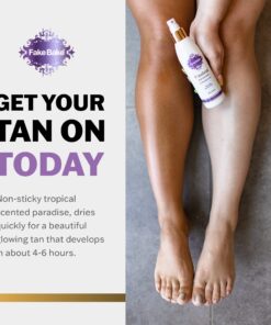 Fake Bake Flawless Self-Tanning Liquid Streak-Free, Long-Lasting Natural Glow For All Skin Tones - Sunless Tanner with Professional Mitt For Easy Application, Black Coconut Scent - 6 oz (Pack of 2) multi 6 Fl Oz (Pack of 2) 22 71EmhPWPGL