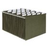 Pendaflex Hanging File Folders, Letter Size, Standard Green, 1/5-Cut Adjustable Tabs, 25 Per Box (81602), Standard Green - 1/5 Tabs 1/5 Cut
