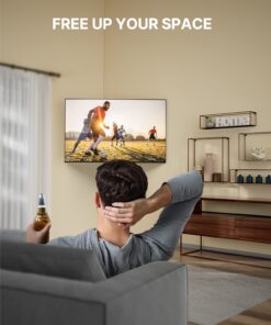 TV Mount, Full Motion TV Wall Mount Swivel Tilt for 26-60 Inch TVs and Monitors up to 70lbs, Single Stud Corner Outdoor Wall Mount TV Bracket Articulating Extension Leveling Max VESA 400X400mm 29 71EnStRfnaL