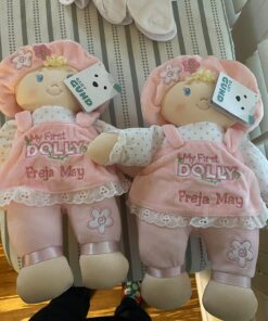 GiftsForYouNow Pink My First Dolly Personalized Doll, 12" x 11", Plush Blonde Doll, Personalized Doll for Baby 6 71EommxJ2QL
