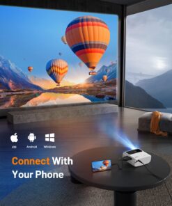 Mini Projector, 2023 Upgraded CiBest 1080P Full HD Portable Projector, 12000L Outdoor Projector for Home Theater Movie Projector, Projector 4K Compatible with HDMI, VGA, USB, TV Stick, Laptop mini projector 23 71EotC0v3IL