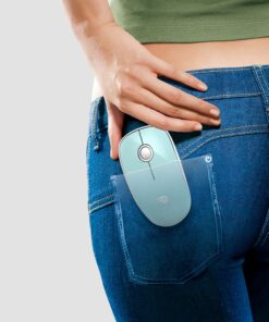 FD Wireless Mouse, V8 2.4G Optical Silent Cordless Mouse with USB Receiver and Manual, Slim Portable Travel Computer Mice for Laptop Desktop PC MacBook Chromebook, Mint Green 27 71Epe3A3uAL