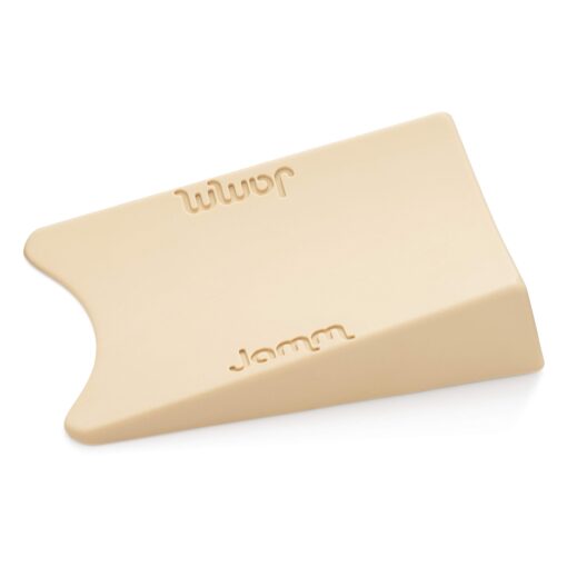 Jamm Door Stopper | Door Stop Wedge Holds Doors Open in Both Directions | Premium Non Rubber Non Slip Hardware | Standard Size | Honey Beige - 1 Pack