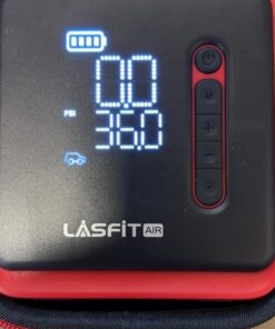 LASFIT AIR CR1 Tire Inflator Portable Air Compressor, 2in1 150PSI Cordless 12V DC Electric Auto Pump w/Digital Pressure Gauge, 3X Fast Inflation, 7800mAH Battery, LED Light for Car Bike Motorcycle Black 38 71ErTW d3TL