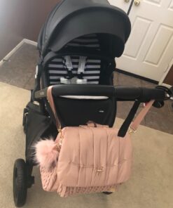 Hot Mom Baby Stroller: Baby Carriage with Adjustable Seat Height Angle and Four-Wheel Shock Absorption,Reversible,High Landscape and Fashional Pram (Black) Black 56 71Es6kmCn3L