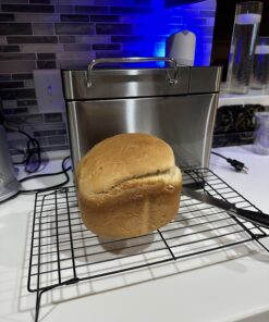 KBS Pro Stainless Steel Bread Machine, 2LB 17-in-1 Programmable XL Bread Maker with Fruit Nut Dispenser, Nonstick Ceramic Pan& Digital Touch Panel, 3 Loaf Sizes 3 Crust Colors, Reserve& Keep Warm Set 62 71EsdAI56UL