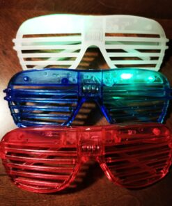 20 Pack LED Glasses New Years Eve Christmas Party Supplies, 6 Colors Light Up Glasses Shutter Shades Glow Sticks Glasses Led Party Sunglasses Kids/Adults Glow In Dark Party Favors Neon Carnival Party 20 Pack Led Glasses 25 71Et8UsrZqL