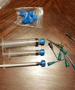 Dispense All - The 9 Pack - 10ml 3ml 1ml Syringes with 14G & 18G Blunt Tipped Dispensing Needles and Syringe Caps, Luer Lock | Repair Refill Mix Measure Transfer Ink Juice Oil Wood Glue Adhesive Epoxy 20 71Et9P6T7RL