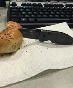 CRKT Squid Folding Pocket Knife: Compact EDC Straight Edge Utility Knife with Stainless Steel Blade and Framelock Handle Silver Stonewash 54 71EtOVS41vL