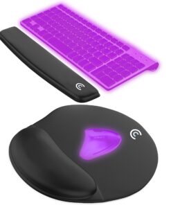 Premium Wrist Rests for Keyboard and Mouse Pad Set - Memory Foam Cushion, Black - Ergonomic Wrists Hand Arm Rest Support for Laptop Computer Desk and Gaming - Carpal Tunnel Syndrome Relief Premium 40 71Eu1RTSbL