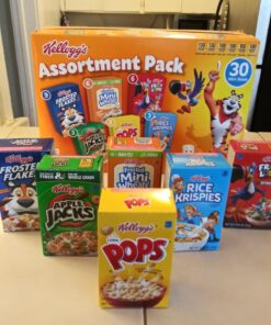 "(Discontinued by Manufacturer)Kellogg's Breakfast Cereal, Assortment Pack, Frosted Flakes, Frosted Mini-Wheats, Froot Loops, Apple Jacks, Corn Pops, and Rice Krispies, 32.7 oz Tray (30 Count)" 43 71Eur1J4YeL