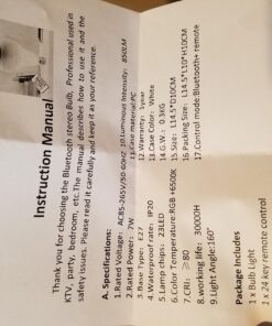 LED RGB Bulb Light Smart Bluetooth Music Speaker Changing Color Lamp Shower Head with Remote for Living Room Bathroom 24 71EuugqFvoL