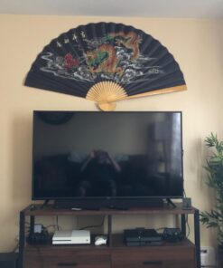 Asian Home Classic 35"" Oriental Feng Shui Wall Fan-Black Dragon 12 71EvEPq4tEL