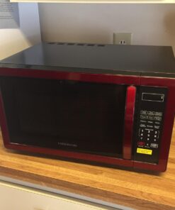 Farberware Countertop Microwave 1000 Watts, 1.1 cu ft - Microwave Oven With LED Lighting and Child Lock - Perfect for Apartments and Dorms - Easy Clean Metallic Red 44 71EvQsZrMBL