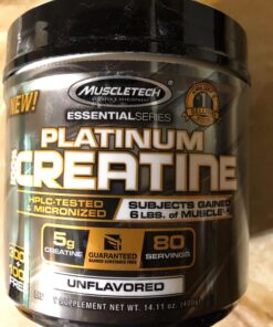 Creatine Monohydrate Powder | MuscleTech Platinum | Pure Micronized | Muscle Recovery + Builder for Men & Women | Workout Supplements | Unflavored (80 Servings) 80 Servings 37 71EvVJcKZtL
