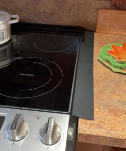 25Inch Kitchen Silicone Stove Counter Gap Cover, Easy Clean Heat Resistant Wide & Long Gap Filler, Seals Spills Between Counter, Stovetop, Oven, Washer & Dryer, Set of 2 ( Black) 25 Inches 32 71EwHr7tjcL