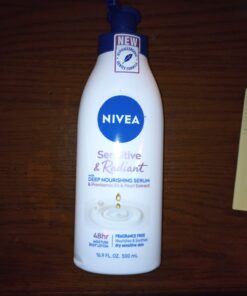 Nivea Sensitive and Radiant Body Lotion for Sensitive Skin, Unscented Body Lotion With Hypoallergenic Formula, 16.9 Fl Oz Pump Bottle 39 71EwHv31pBL