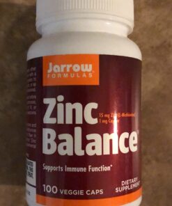 Jarrow Formulas Zinc Balance 15 mg - 100 Servings (Veggie Caps) - Includes Copper - Essential Mineral for Immune System Support - Immune Support Supplement - Gluten Free Zinc Copper Supplement - Vegan 42 71EwJMuDhHL