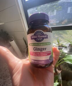 Oregon's Wild Harvest, Certified Organic Ginger Capsules for Stomach Support, Non-GMO, 1000 MGS, 90 Count 21 71EwzmcvhKL