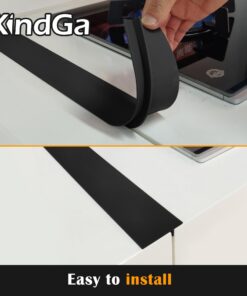 Silicone Stove Counter Gap Cover 21" by Kindga, Easy Clean Gap Filler Sealing Spills Between Kitchen Counter, Appliances,Stovetop, Oven, Washing Machine, Washer, Dryer Set of 2 (Black) 21" Black 26 71ExGOG2t1L