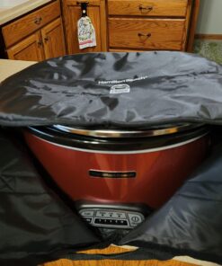 Hamilton Beach Portable Slow Cooker Travel Bag, Insulated Carrier Case for 4, 5, 6, 7 & 8 Quart Crock, Internal Mesh Net Holds Pot in Place, Compatible with Other Brands, Black (33002) 46 71ExURFYOjL 1