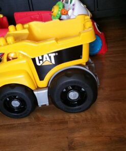 MEGA Bloks Cat Fisher-Price Toddler Blocks Building Toy, Large Dump Truck with 25 Pieces, 1 Figure, Yellow, Gift Ideas for Kids 42 71ExhDVRuL