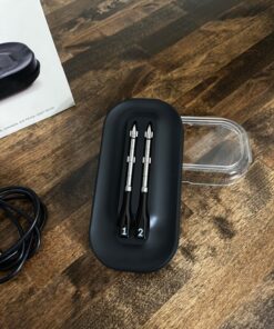 CHEF iQ Smart Wireless Meat Thermometer with 2 Ultra-Thin Probes, Unlimited Range Bluetooth Meat Thermometer, Digital Food Thermometer for Remote Monitoring of BBQ Grill, Oven Hub + 2 Probes (2023) 80 71Ey59GreL