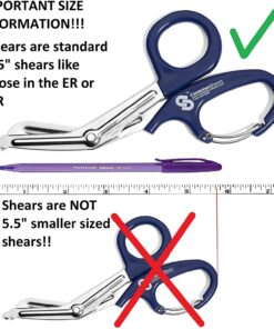 Trauma Shears with Carabiner - Stainless Steel Bandage Scissors for Surgical, EMT, EMS, Medical, Nursing, and Veterinary Use, First Aid Supplies and Accessories, 7.5-inch, Pink 1 Count (Pack of 1) 25 71EyvnIL