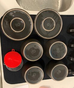 Envision Home Dish Drying Mat for Kitchen, Absorbent, Reversible Microfiber Dish Mat, 18 Inch x 24 Inch, Black 432801 X-Large 30 71Ez3NMXo7L