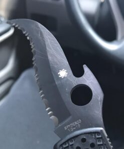 Spyderco Matriarch 2 Signature Knife with Emerson Opener and 3.57" VG-10 Black Reverse S Blade - SpyderEdge - C12SBBK2W Emerson Opener - Black Blade 36 71EzRKeUGL