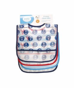 Alternative view of Luvable Friends Unisex Baby Waterproof PEVA Bibs, Nautical, One Size
