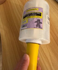 DIVISIONAL Mini Stretch Wrap Roll with Handle 5in x 1000ft Clear 80 Gauge Plastic Wrap Self Adhering Wrapping Moving Shipping Packaging Stretch Film Pallet Film 1 37 71EzrGBSldL