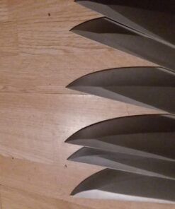 Perfect Point Throwing Knives – Set of 12 – 6 Satin Finish and 6 Black Stainless Steel Throwing Knives, Includes Nylon Sheath, Full Tang Construction, Well Balanced, – PAK-712-12 49 71EzugYq6lL