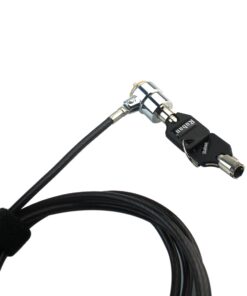 RUBAN Notebook Lock and Security Cable (PC/Laptop) Two Keys 6.2 Foot (Black) only fit Security Slot (7x3mm) 22 71F fwAZqTL