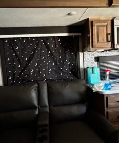 Amazon Basics Portable Travel Window Blackout Curtain Shades with Suction Cups-Black, 1-Pack, 78 by 50 inches - 1 Pack, Moon and Stars 39 71F uY0ZUVL