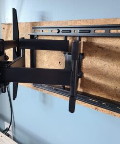 Pipishell Full Motion TV Wall Mount for 37-75 inch Flat/Curved TVs up to 100lbs, Wall Mount TV Bracket Swivel and Tilt, TV Mount Fits 8/12/16" Wood Studs, Max VESA 600x400mm, PILF3 48 71F0 cwWVZL