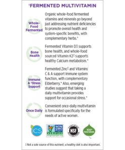 New Chapter Women’s Multivitamin + Immune Support – Every Woman’s One Daily, Fermented with Whole Foods & Probiotics + Iron + B Vitamins + Organic Non-GMO Ingredients - 24 Count (Packaging May Vary) 27 71F0c6HJEL