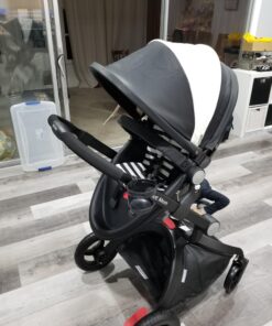 Hot Mom Baby Stroller: Baby Carriage with Adjustable Seat Height Angle and Four-Wheel Shock Absorption,Reversible,High Landscape and Fashional Pram (Black) Black 67 71F1Sv2e1OL