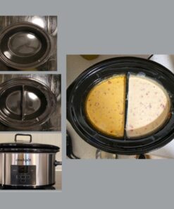 Crock-Pot Choose-a-Crock 6 Quart and Split 2.5 Quart Double Slow Cooker and Food Warmer, Programmable Slow Cooker with Timer, Stainless Steel 43 71F1b1D9x2L
