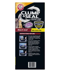 Arm Hammer Clump Seal Litter Multi-Cat Complete Odor Sealing Clumping Clay Cat Litter, 28lb 39 71F1jI3Ro9L
