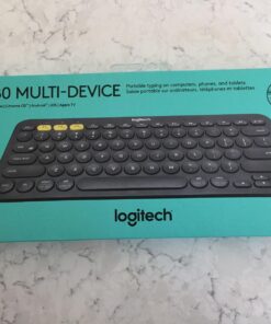 Logitech K380 Pebble Multi-Device Bluetooth Keyboard – Windows, Mac, Chrome OS, Android, iPad, iPhone, Apple TV Compatible – with Flow Cross-Computer Control and Easy-Switch up to 3 Devices –Dark Grey Dark Grey 48 71F2HoOthbL
