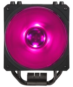 Cooler Master Hyper 212 RGB Black Edition CPU Air Cooler, SF120R RGB Fan, 4 CD 2.0 Heatpipes, Anodized Gun-Metal Black, Brushed Nickel Fins, RGB Lighting for AMD Ryzen/Intel LGA1151 50 71F2dKHBL